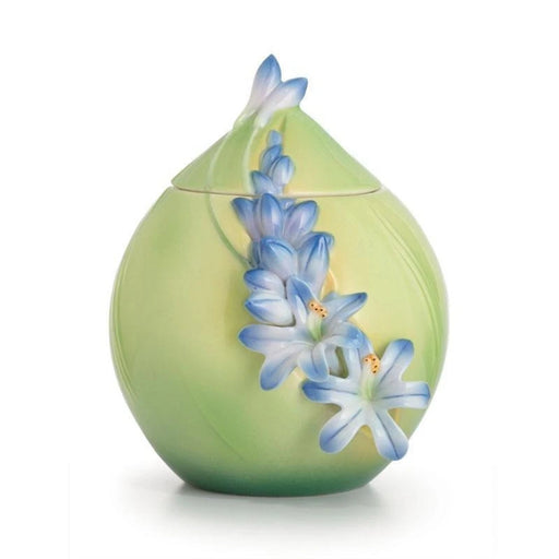 Franz Porcelain Lily of the Nile Flower Sugar Jar