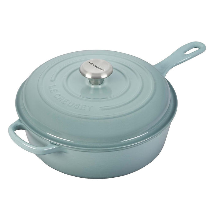 Kitchen Smart Le Creuset Cast Iron 3.8 Qt (3.6L) Saute Pan Sea Salt  