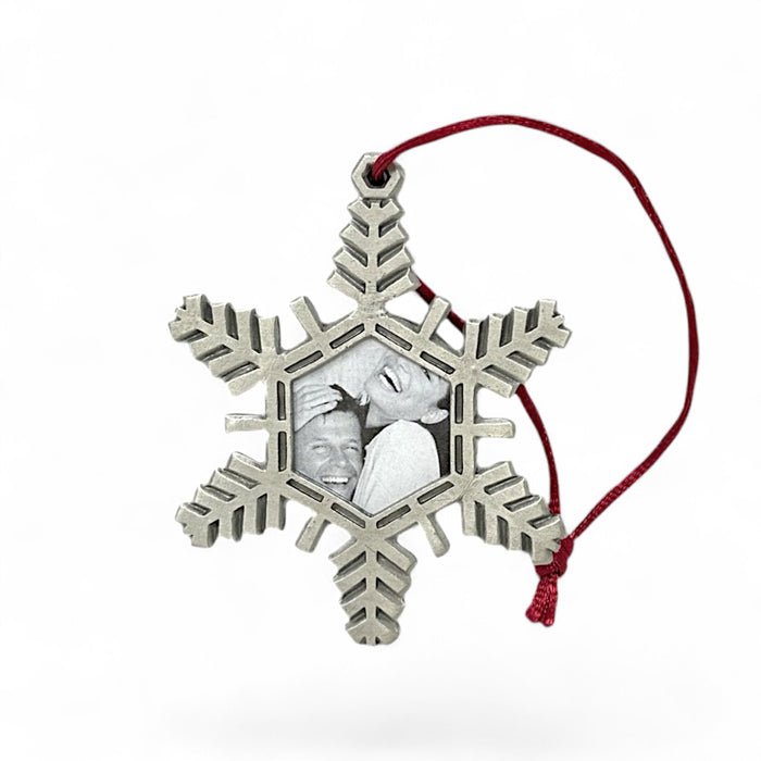 Lemontree Lemontree Pewter Photo Frame Snowflake Ornament