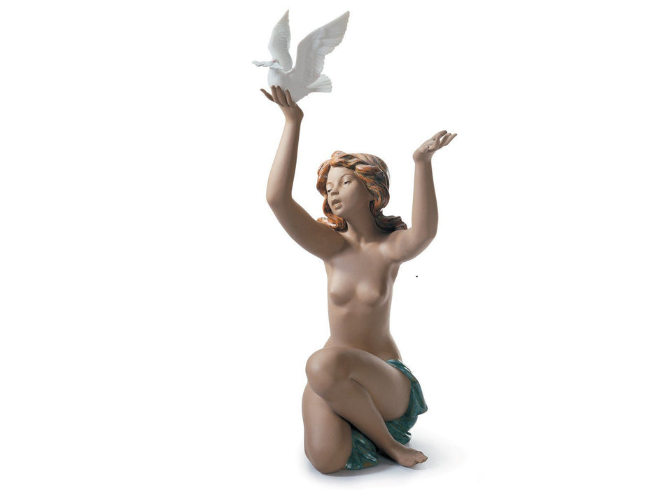 Lladro Lladro Peace Offering Woman Figurine - Gres Finish   