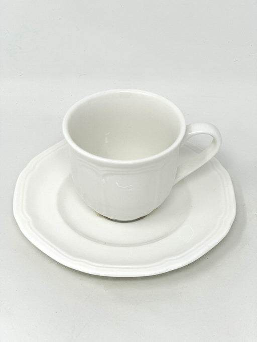 Mikasa MIKASA ANTIQUE WHITE ESPRESSO CUP & SAUCER SET   