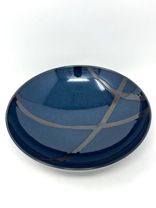 Mikasa MIKASA SEDONA BLUE STRIPE ROUND VEGETABLE BOWL   