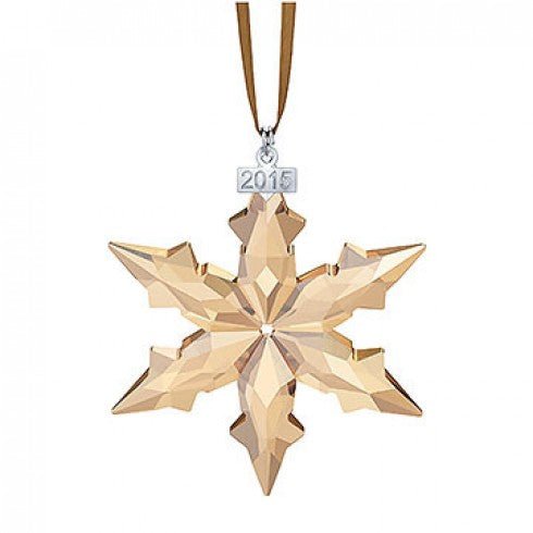 Swarovski SWAROVSKI Crystal 2015 CHRISTMAS ORNAMENT GOLD SCS   