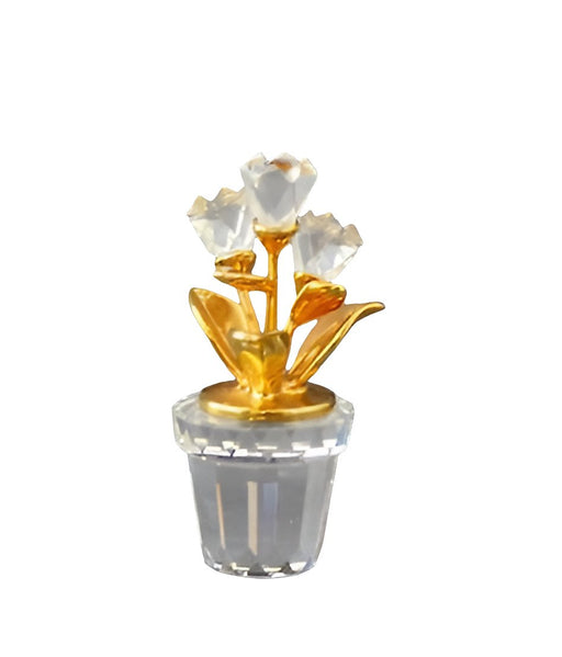 Swarovski SWAROVSKI Crystal FLOWER POT GOLD   