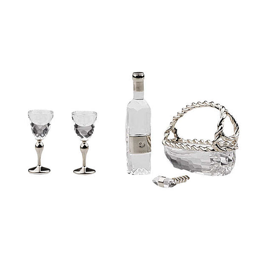 Swarovski SWAROVSKI CRYSTAL MEMORIES Rhodium WINE SET 5 PIECE   