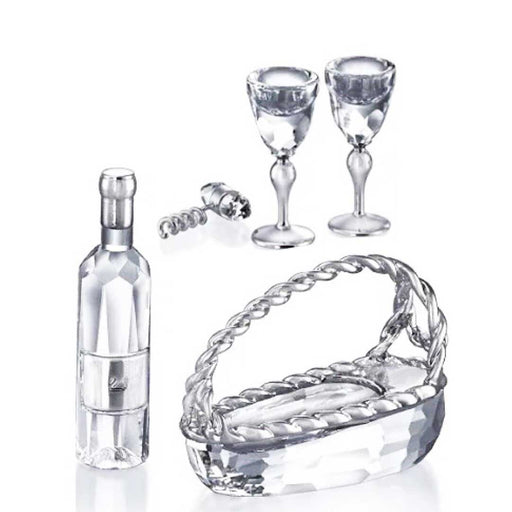 Swarovski SWAROVSKI CRYSTAL MEMORIES Rhodium WINE SET 5 PIECE   