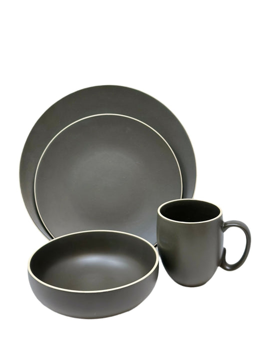 Wedgwood Wedgwood Vera Wang Natural Graphite - 4 Piece Place Settings   