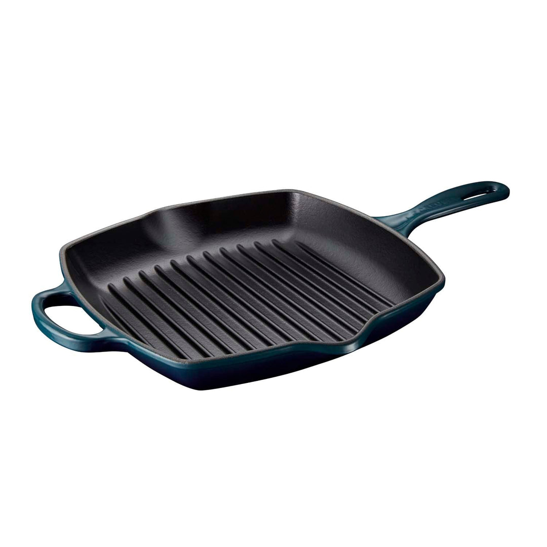 Le Creuset 9.75 Signature Deep Round Grill Pan (Oyster)